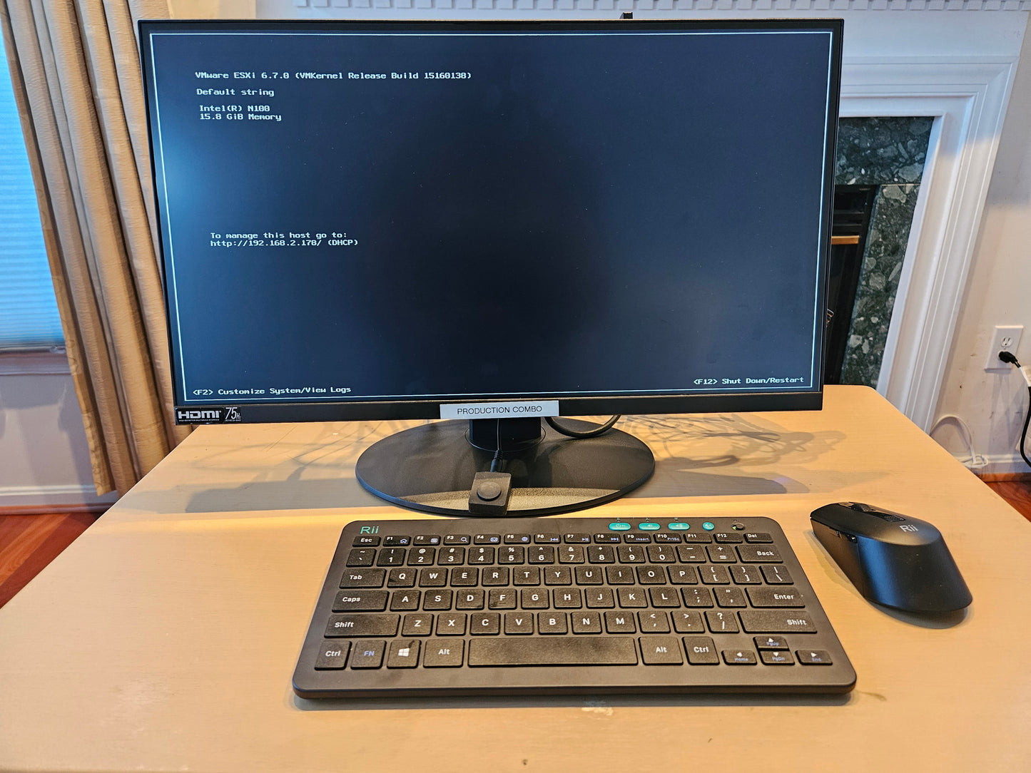Trinitech Custom built 2 in 1 Combo, including a VMware Server(16GB RAM, 1.5TB SSD, 2.5TB SSD Storage, Vmware Exsi) & a Windows 11 Pro Workstation (8GB RAM, 512GB SSD) connected with a KVM switch for an IT Production Environment,Home Lab or IT Projects.