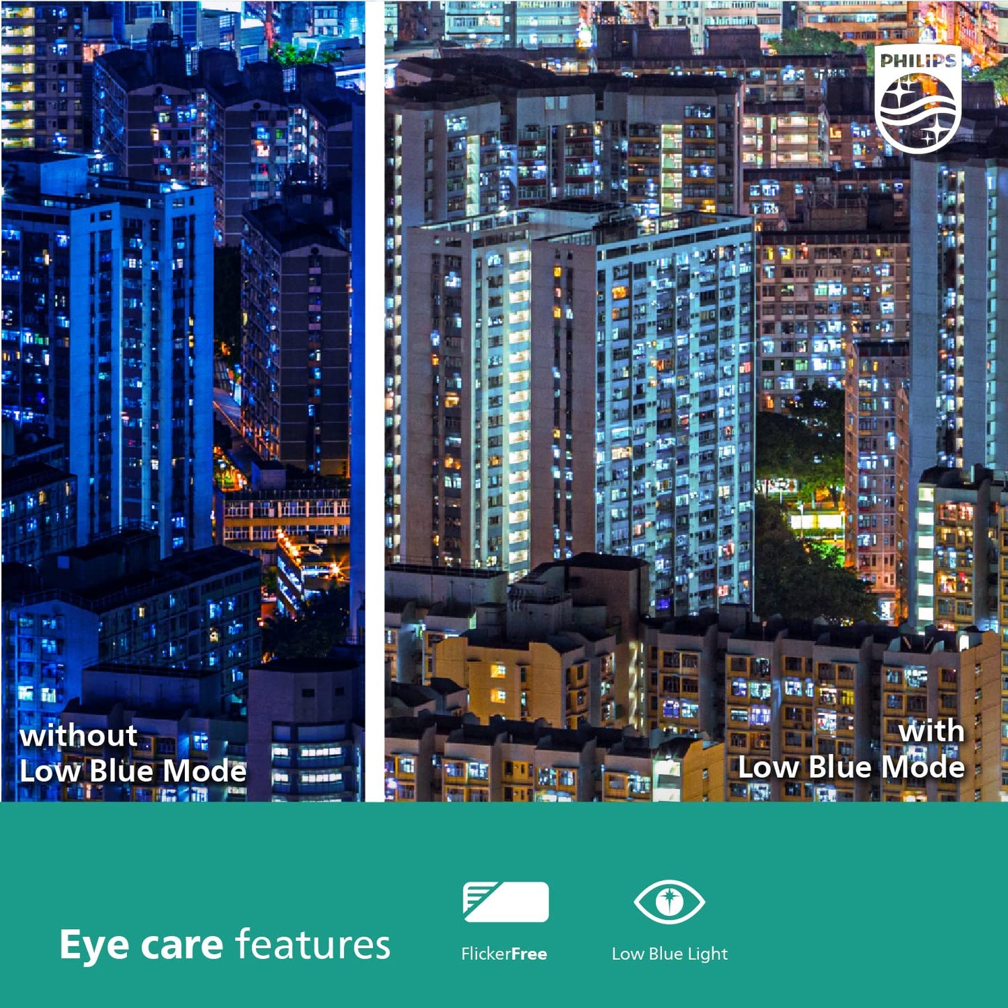PHILIPS 22 inch Class Thin Full HD (1920 x 1080) Monitor, 100Hz Refresh Rate, VESA, HDMI x1, VGA x1, LowBlue Mode, Adaptive Sync, 4 Year Advance Replacement Warranty, 221V8LB