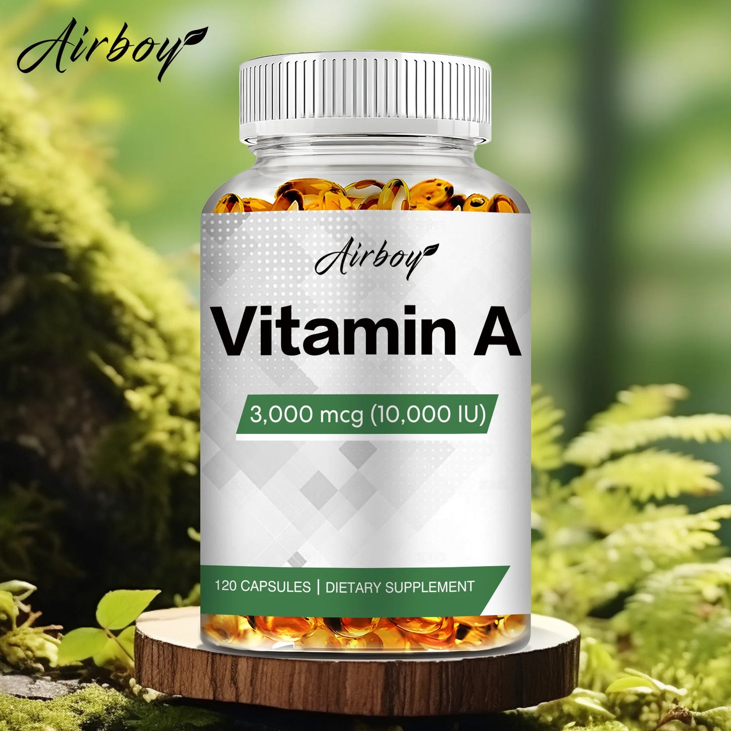 Vitamin A 3000mcg - Improve Vision, Resist Fatigue Improve Eyes Clarity Promote Growth and Development - 120 Capsules