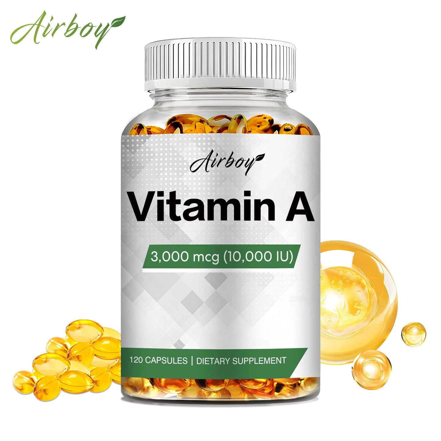 Vitamin A 3000mcg - Improve Vision, Resist Fatigue Improve Eyes Clarity Promote Growth and Development - 120 Capsules
