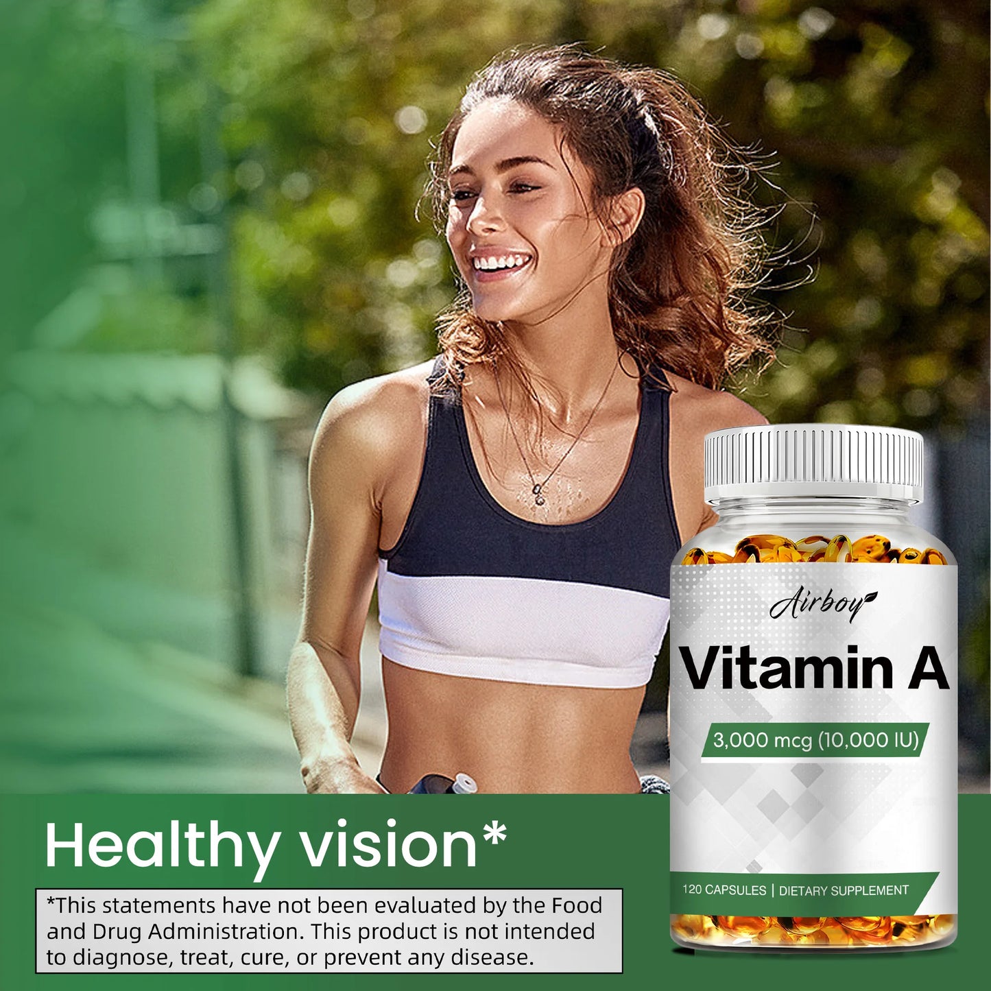Vitamin A 3000mcg - Improve Vision, Resist Fatigue Improve Eyes Clarity Promote Growth and Development - 120 Capsules