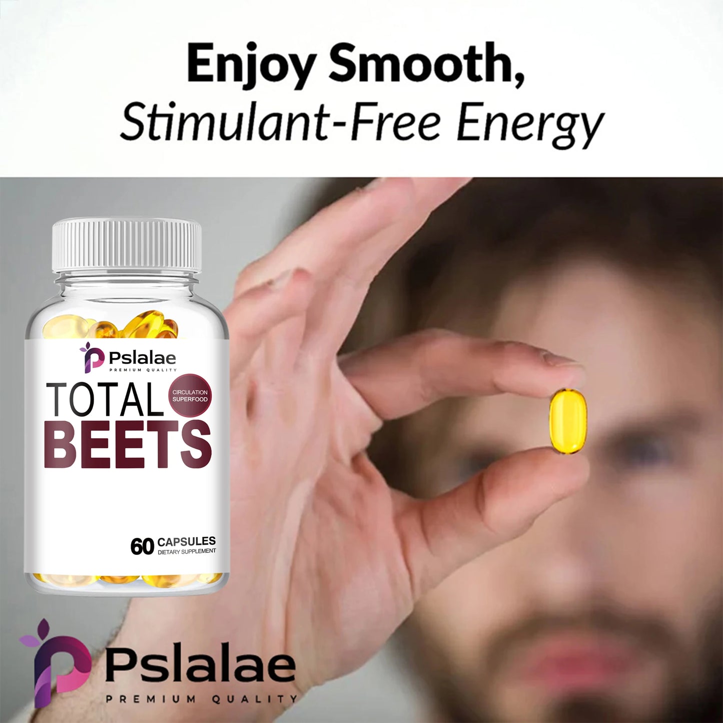 Total Beet Capsules - Supports Heart Health, Circulation, Immune System and Digestive System - 60 Capsules