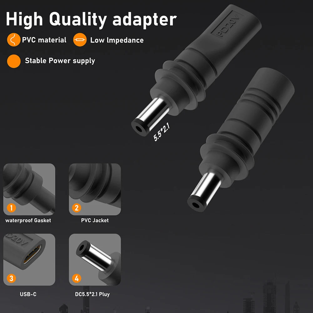 For Starlink Mini Gen 3 Power Cable Line Adapter Converter Outerdoor Waterproof USB C To DC Power Adapter 100W Charging Cord