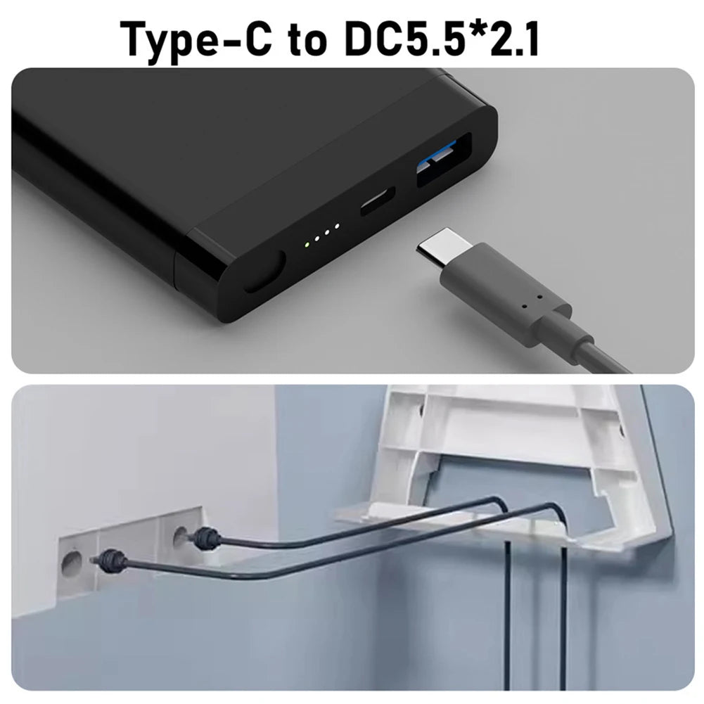 For Starlink Mini Gen 3 Power Cable Line Adapter Converter Outerdoor Waterproof USB C To DC Power Adapter 100W Charging Cord