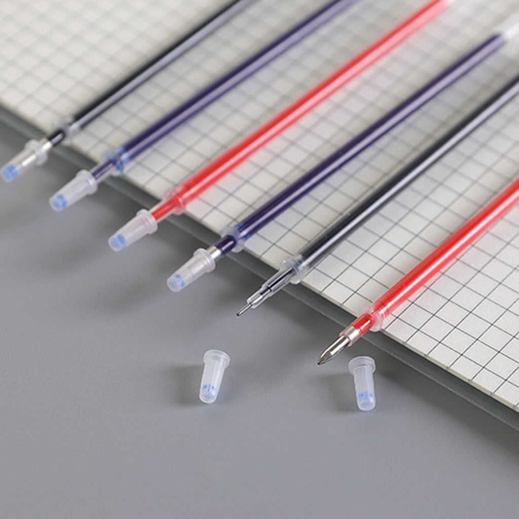 20 Pcs/Set Office Signature Shool Gel Pen Refill Rod Magic Erasable Pen Refill Accessories 0.5mm Red Black Ink Writing Tools
