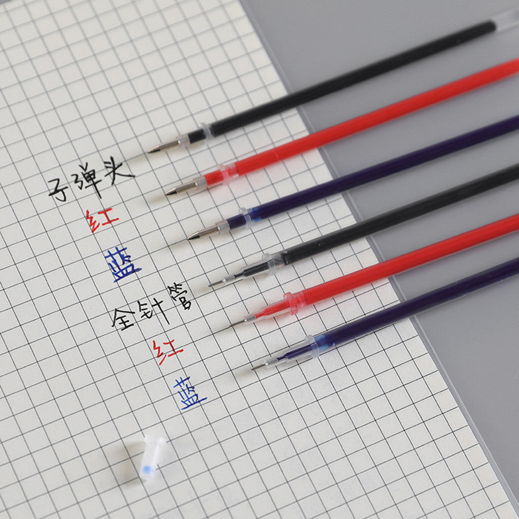 20 Pcs/Set Office Signature Shool Gel Pen Refill Rod Magic Erasable Pen Refill Accessories 0.5mm Red Black Ink Writing Tools