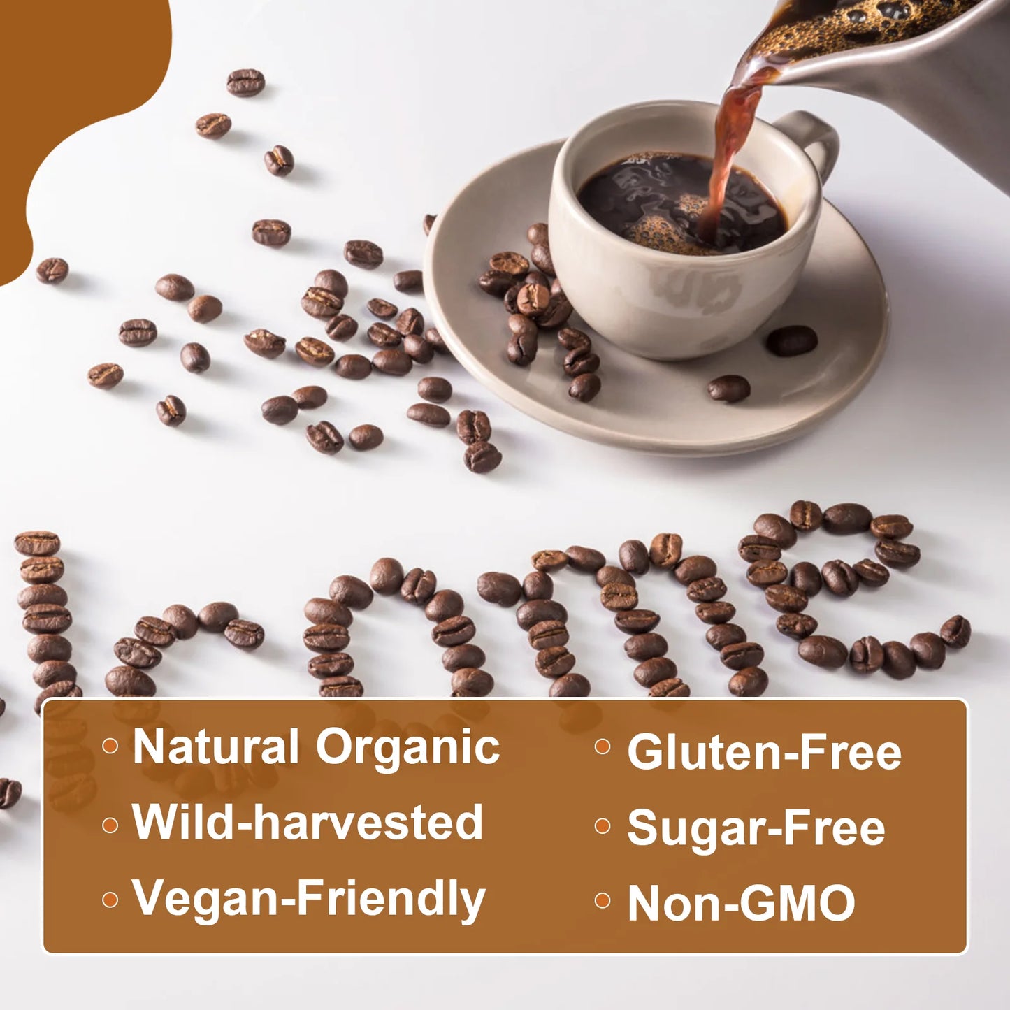 BWEORTHS Ultra Concentrated Mushroom Coffee Mixed Reishi & Lion's Mane Mushrooms Support Immunity and Focus Health Boost Memory