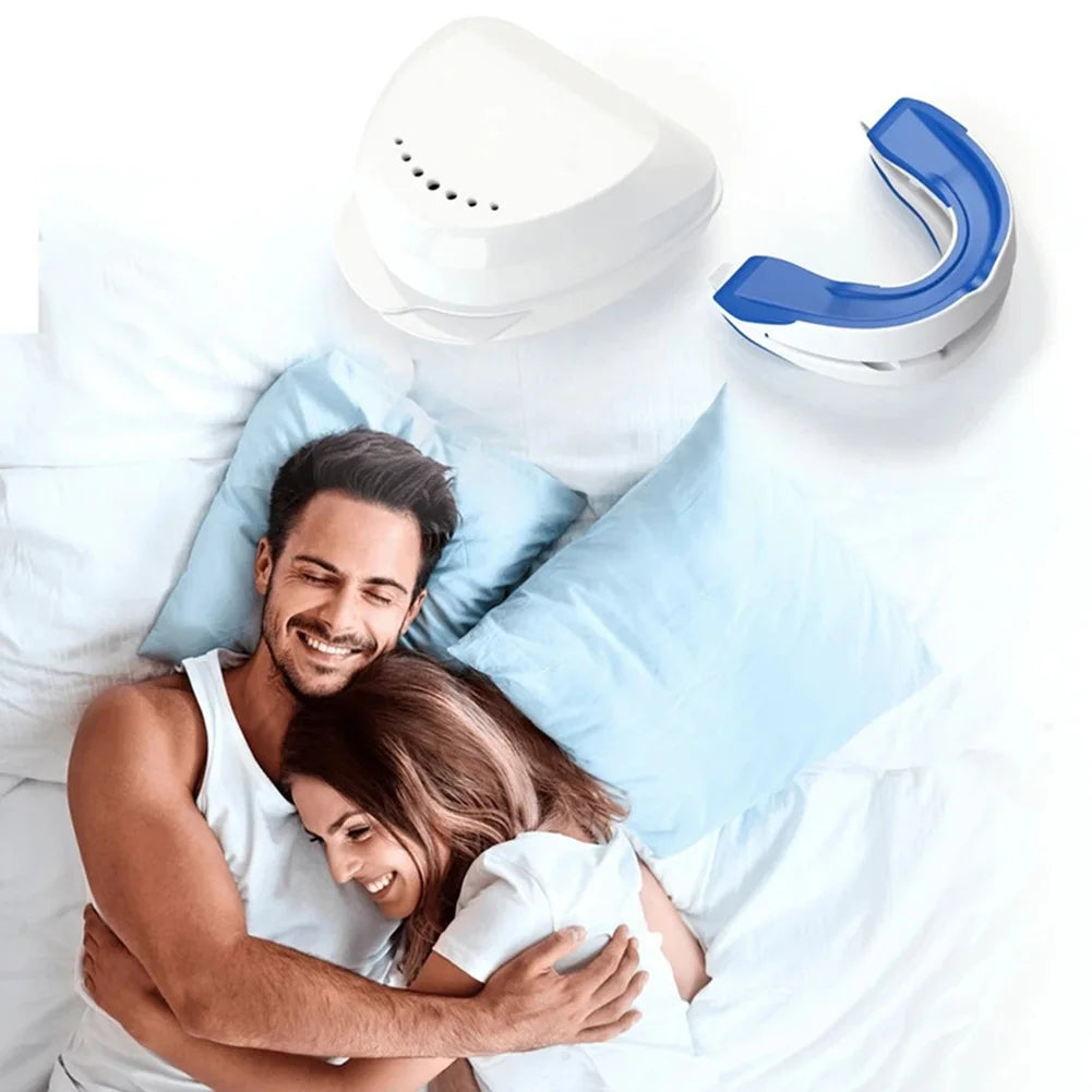 Anti-Snoring Mouthpiece Anti-Snoring Device Night Time Teeth Mouthguard Adjustable Sleeping Mouth Guard for Bruxism Stop Snoring