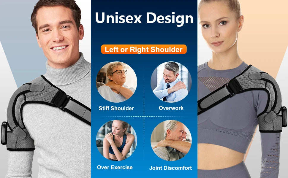Electric Heating Pad Shoulder Vibration Massager Physiotherapy Arthritis Joint Pain Relief Belt Elbow Support Brace Thermal Wrap