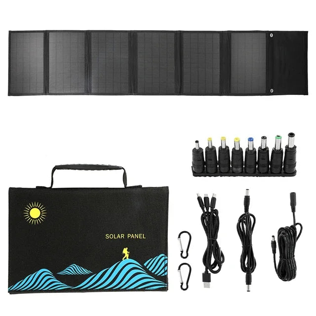 200-300W Solar Panel Folding Bag USB+DC Output Solar Charger Portable Foldable Solar Charging Device for Outdoor Power Supply