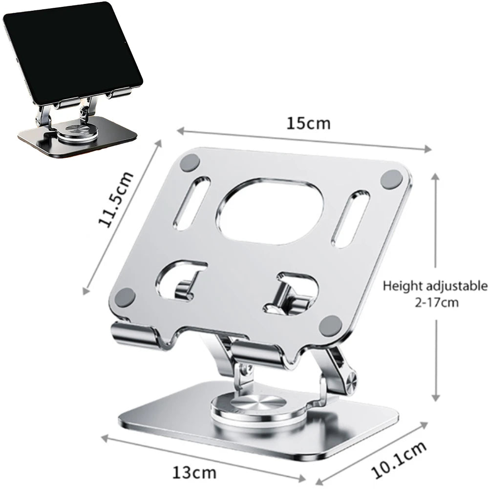 Foldable Laptop Stand Aluminum Alloy Lifting Cooling Notebook Support Bracket 360°Rotatable Tablet Holder Base for MacBook Pro