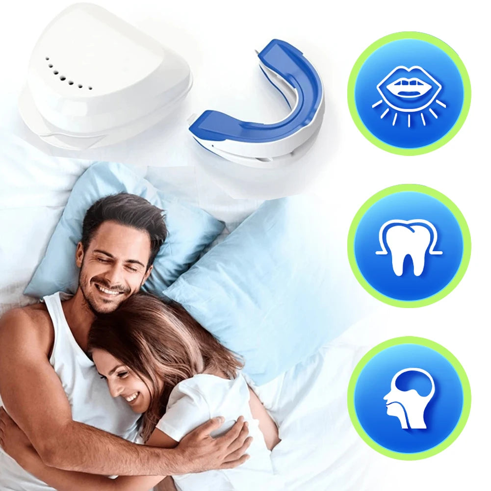 Anti-Snoring Mouthpiece Anti-Snoring Device Night Time Teeth Mouthguard Adjustable Sleeping Mouth Guard for Bruxism Stop Snoring
