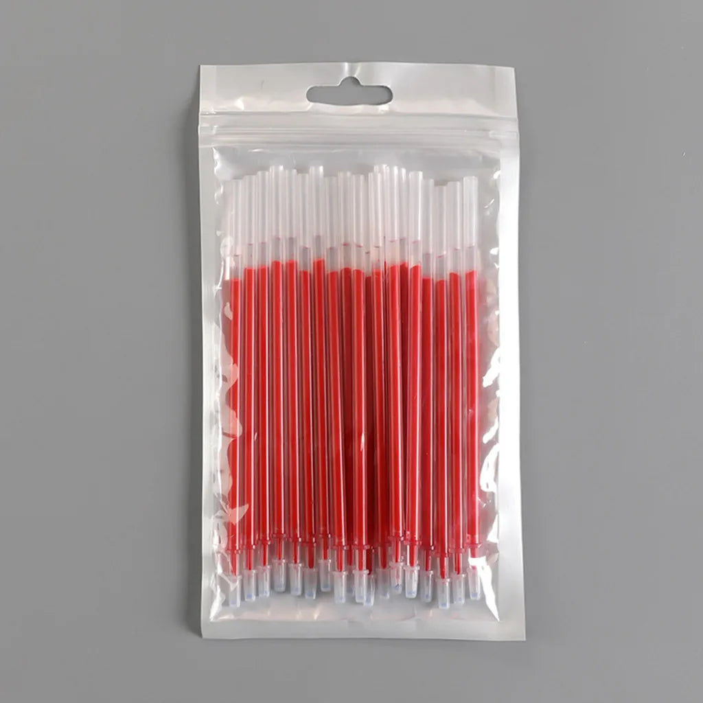 20 Pcs/Set Office Signature Shool Gel Pen Refill Rod Magic Erasable Pen Refill Accessories 0.5mm Red Black Ink Writing Tools