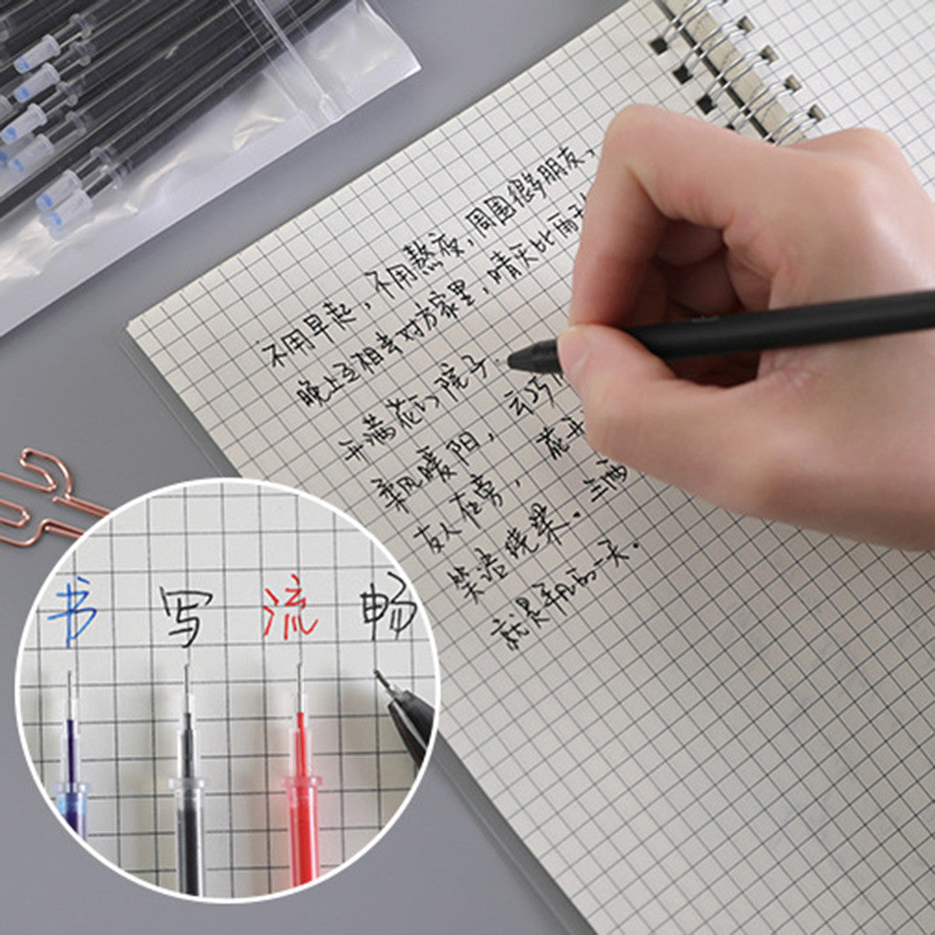 20 Pcs/Set Office Signature Shool Gel Pen Refill Rod Magic Erasable Pen Refill Accessories 0.5mm Red Black Ink Writing Tools