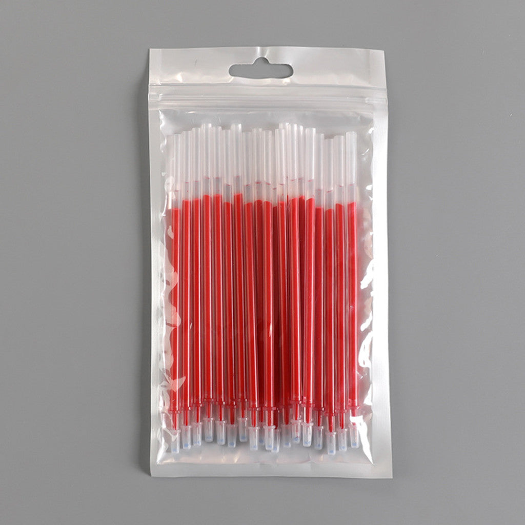 20 Pcs/Set Office Signature Shool Gel Pen Refill Rod Magic Erasable Pen Refill Accessories 0.5mm Red Black Ink Writing Tools