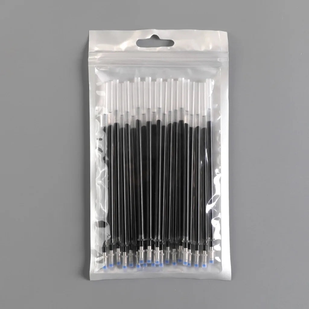 20 Pcs/Set Office Signature Shool Gel Pen Refill Rod Magic Erasable Pen Refill Accessories 0.5mm Red Black Ink Writing Tools
