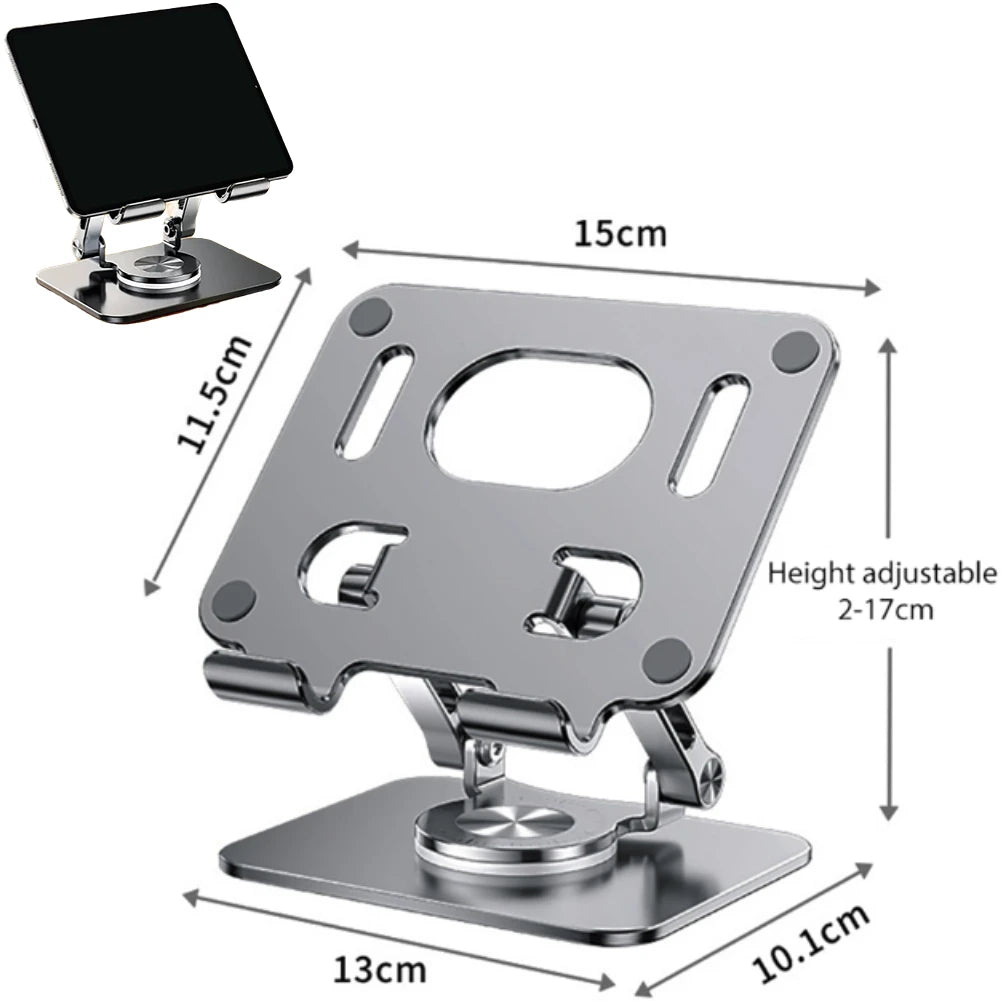 Foldable Laptop Stand Aluminum Alloy Lifting Cooling Notebook Support Bracket 360°Rotatable Tablet Holder Base for MacBook Pro