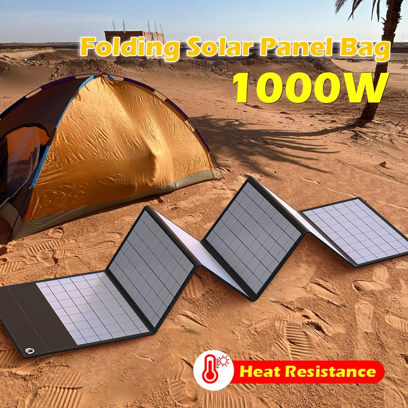200-300W Solar Panel Folding Bag USB+DC Output Solar Charger Portable Foldable Solar Charging Device for Outdoor Power Supply