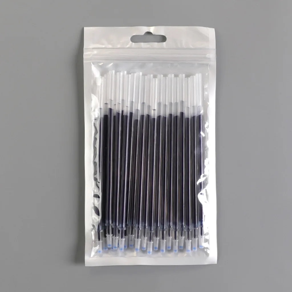 20 Pcs/Set Office Signature Shool Gel Pen Refill Rod Magic Erasable Pen Refill Accessories 0.5mm Red Black Ink Writing Tools