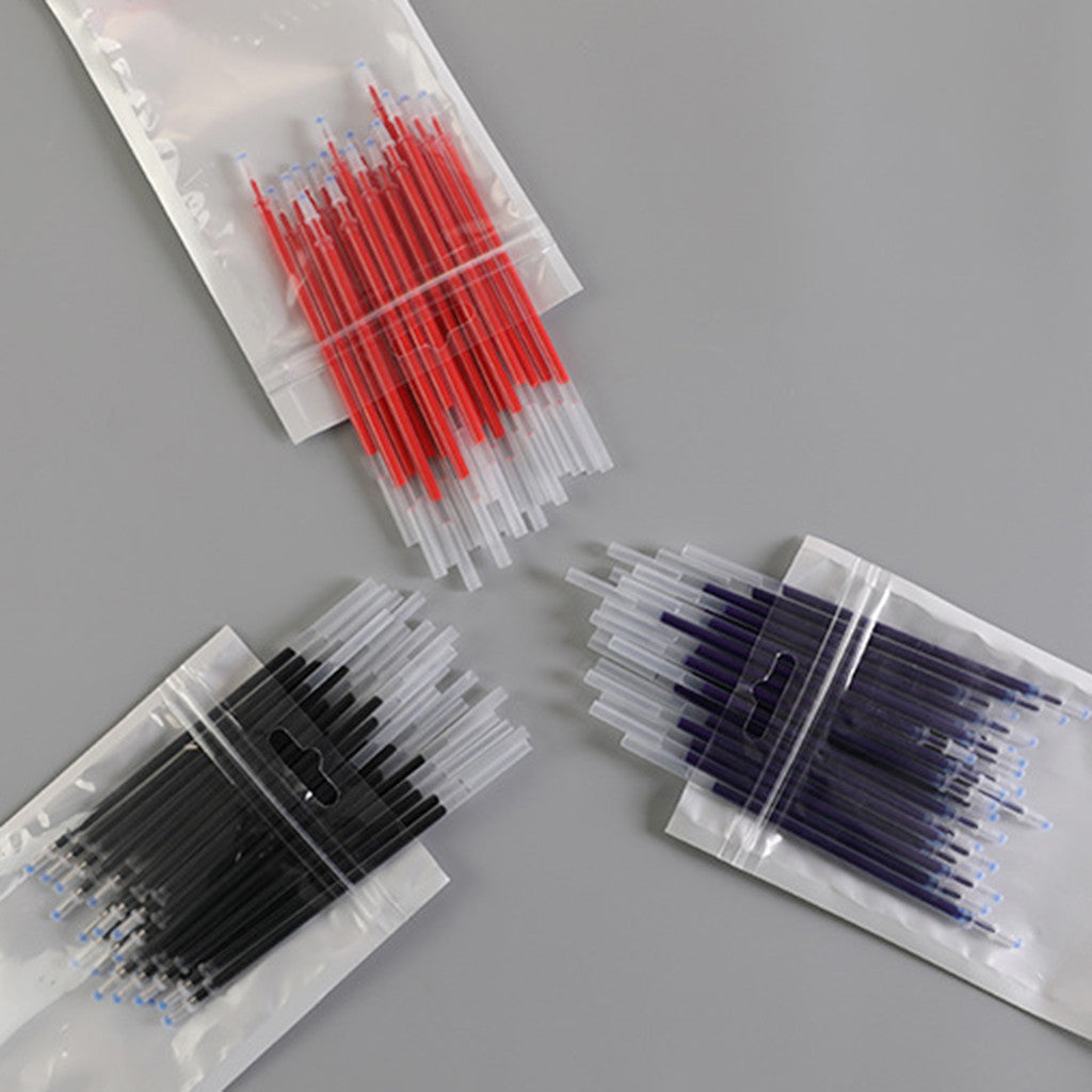 20 Pcs/Set Office Signature Shool Gel Pen Refill Rod Magic Erasable Pen Refill Accessories 0.5mm Red Black Ink Writing Tools