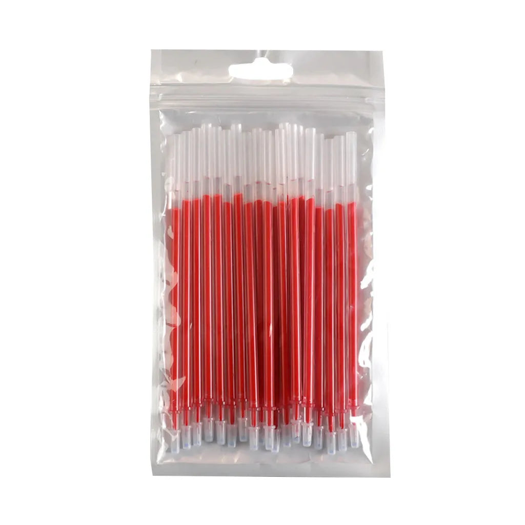 20 Pcs/Set Office Signature Shool Gel Pen Refill Rod Magic Erasable Pen Refill Accessories 0.5mm Red Black Ink Writing Tools