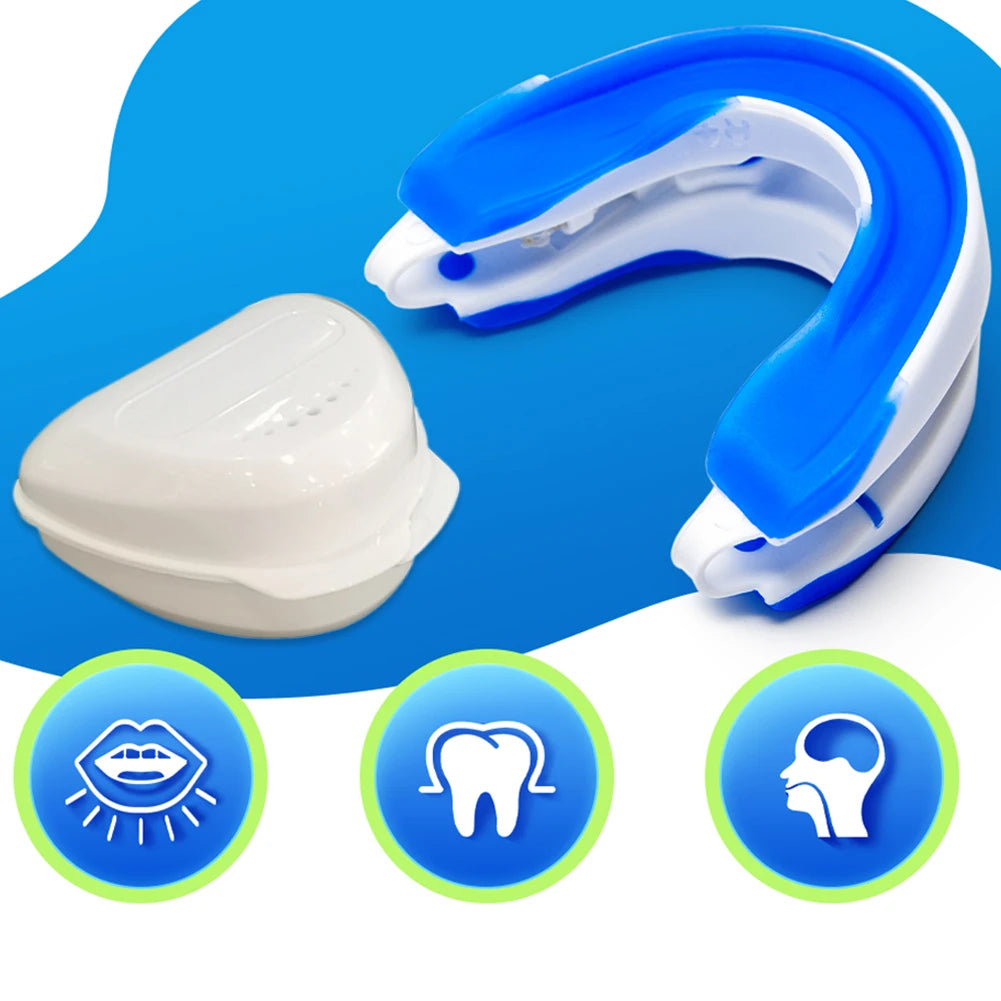 Anti-Snoring Mouthpiece Anti-Snoring Device Night Time Teeth Mouthguard Adjustable Sleeping Mouth Guard for Bruxism Stop Snoring