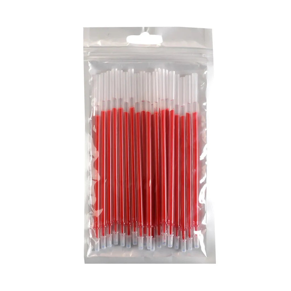 20 Pcs/Set Office Signature Shool Gel Pen Refill Rod Magic Erasable Pen Refill Accessories 0.5mm Red Black Ink Writing Tools
