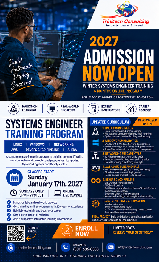 Trinitech Summer 2027 Systems Engineer Course package
